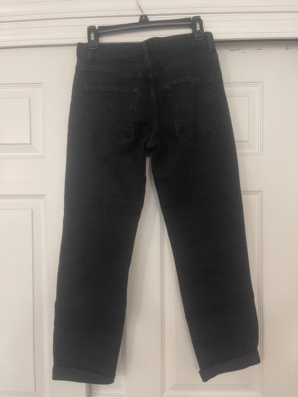 Free People Black Distressed Button-Fly Jeans - Picture 3 of 3